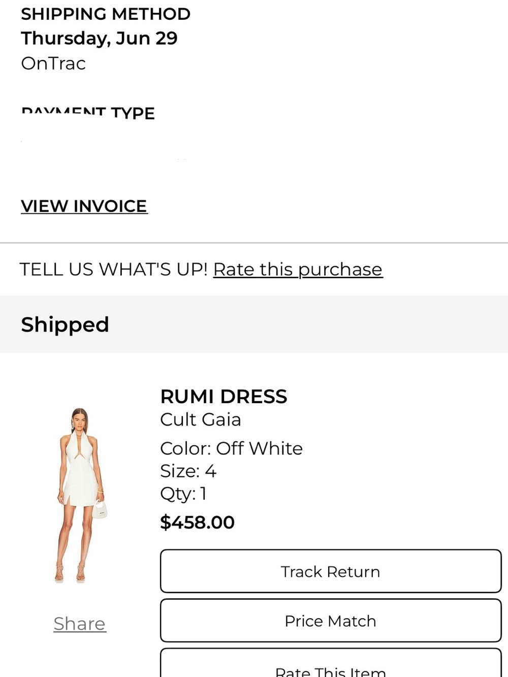Cult Gaia New Rumi Mini Dress in Cream size 4 - Picture 6 of 6